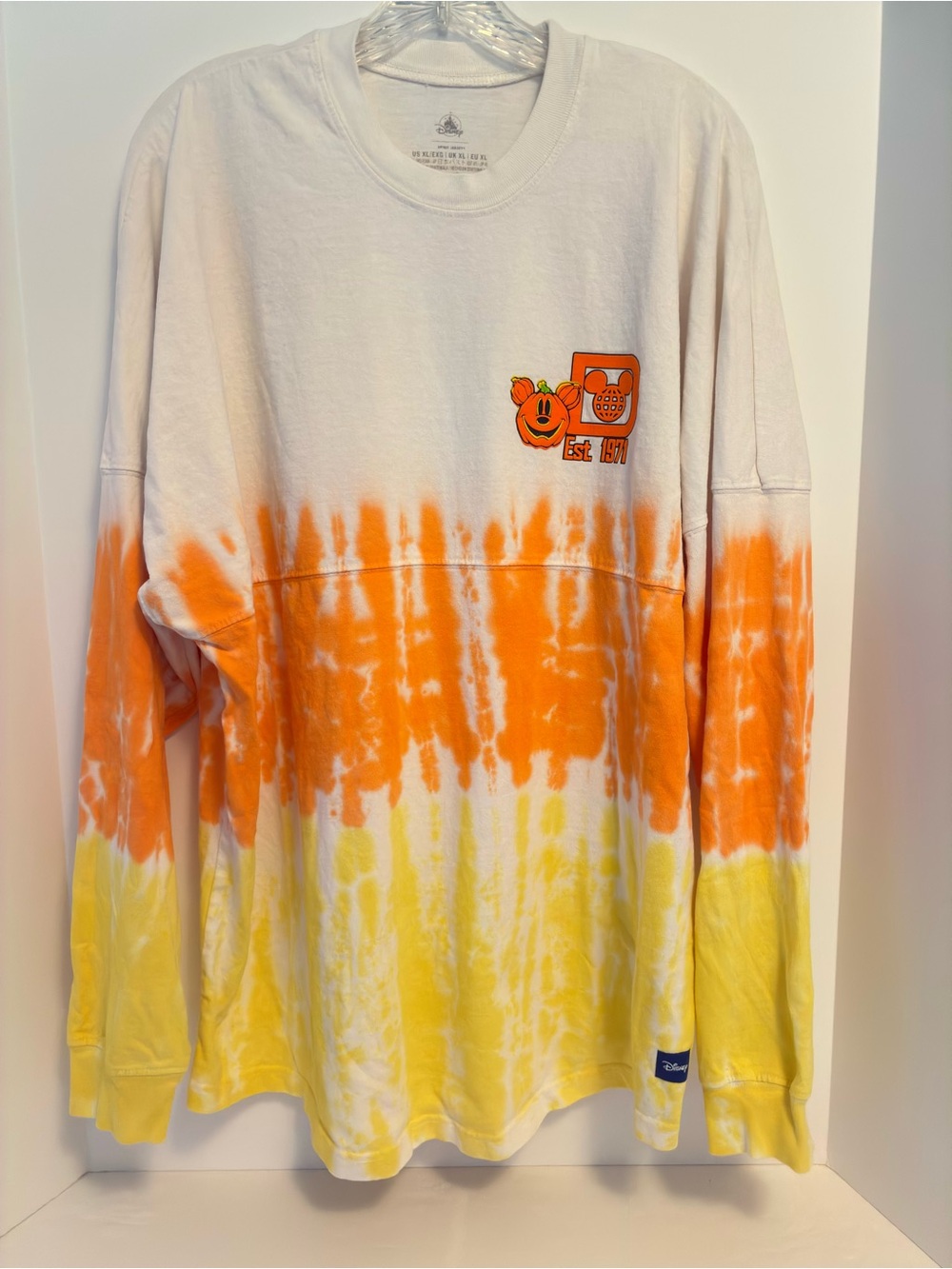 Disney World 1971 Candy Corn Halloween Tie-Dye Spirit Jersey Size XL